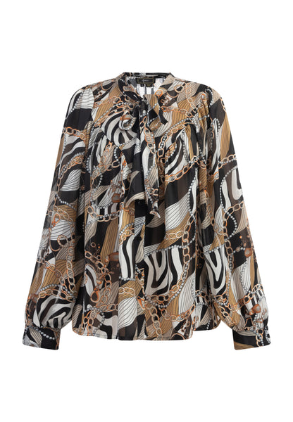 faina Kobiety Bluzka z wiązaniem przy szyi