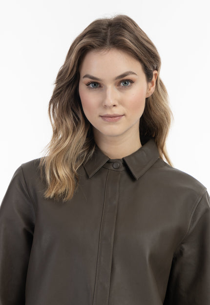 Dreimaster vintage Women's Leather Shirt