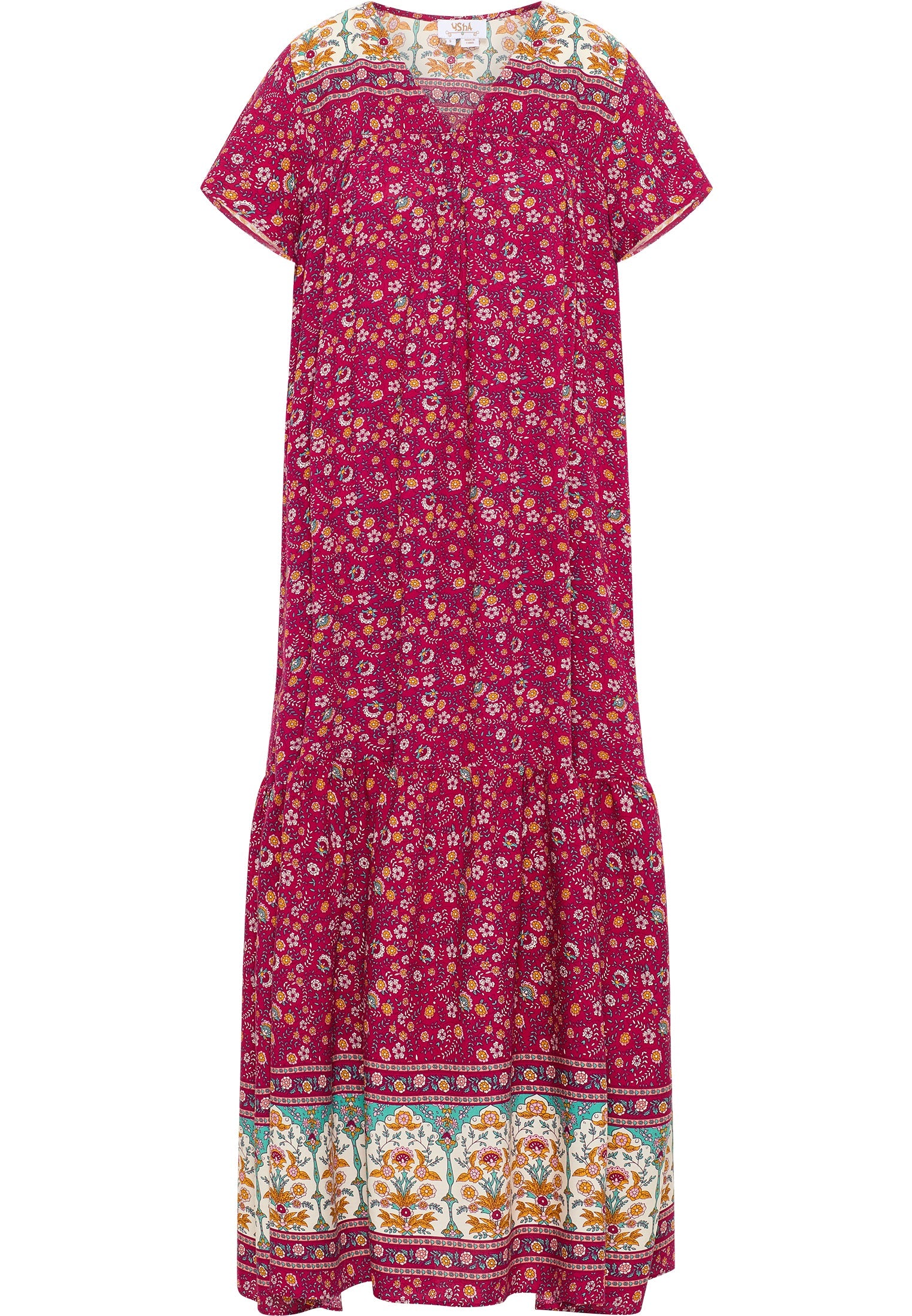 Usha festival Women's Summer Dress With Floral Print