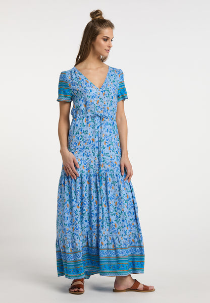 usha FESTIVAL Women's Floral Print Maxi Dress