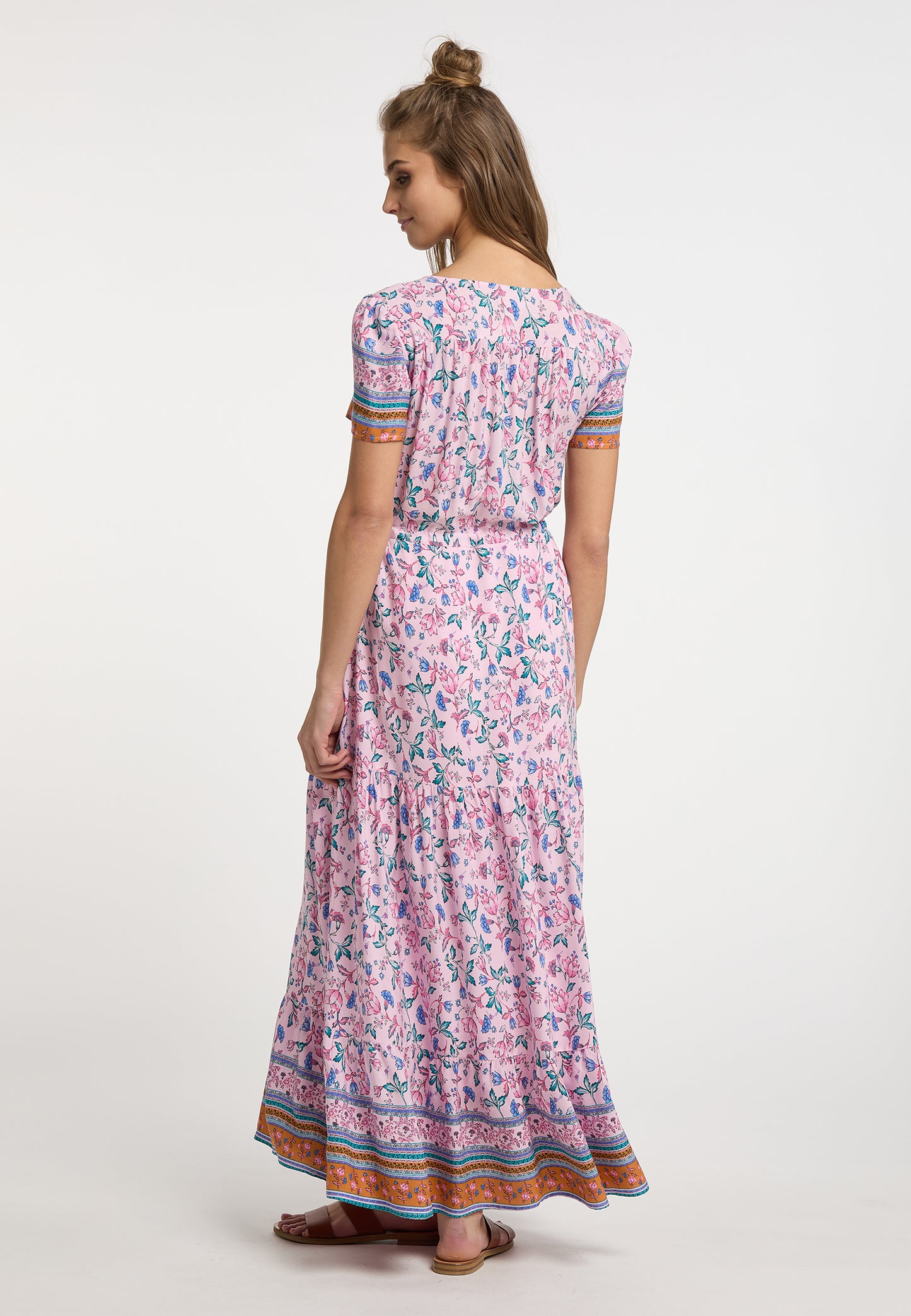 usha FESTIVAL Women's Floral Print Maxi Dress