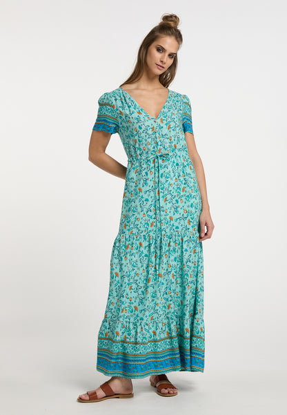 usha FESTIVAL Women's Floral Print Maxi Dress