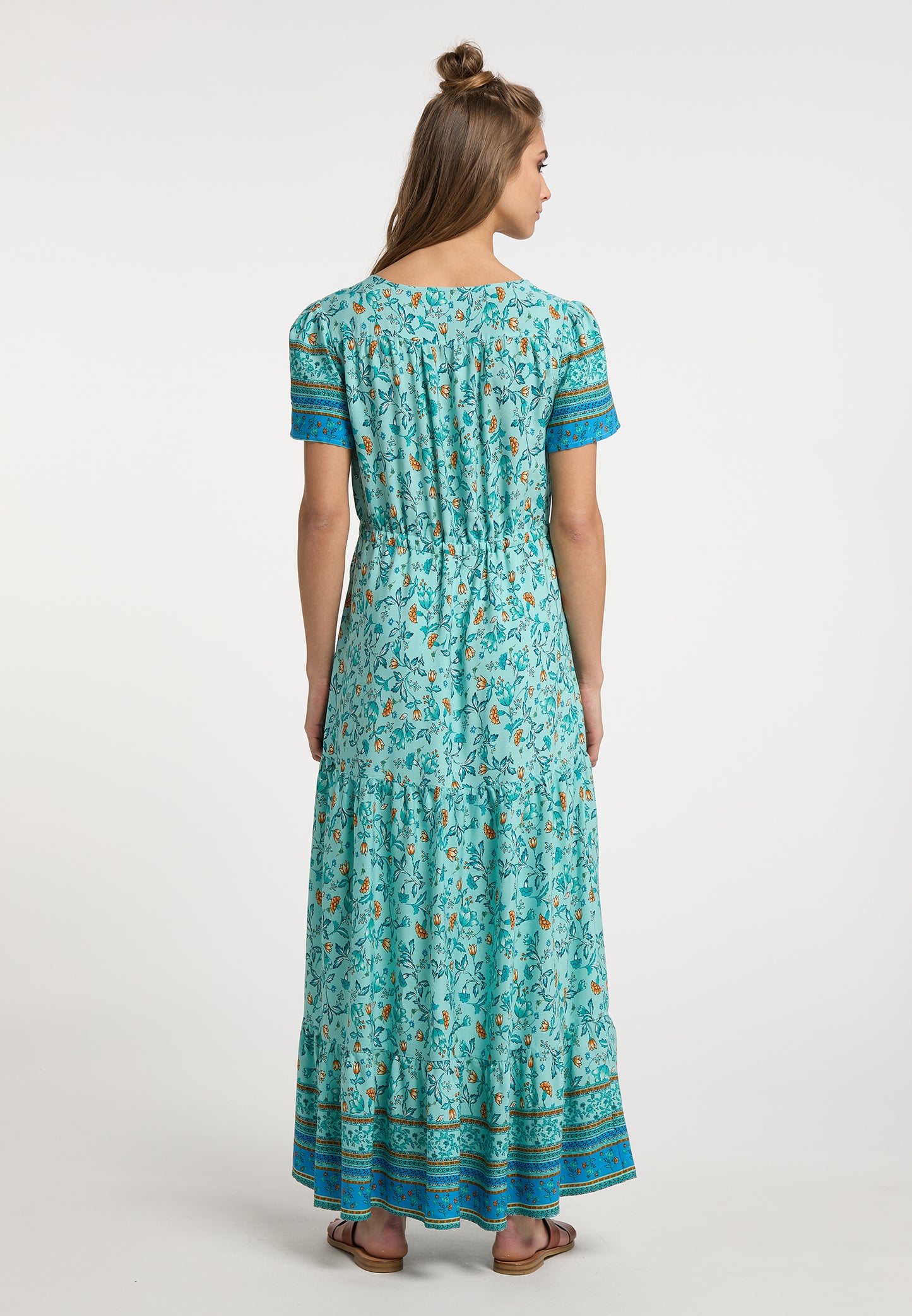 usha FESTIVAL Women's Floral Print Maxi Dress