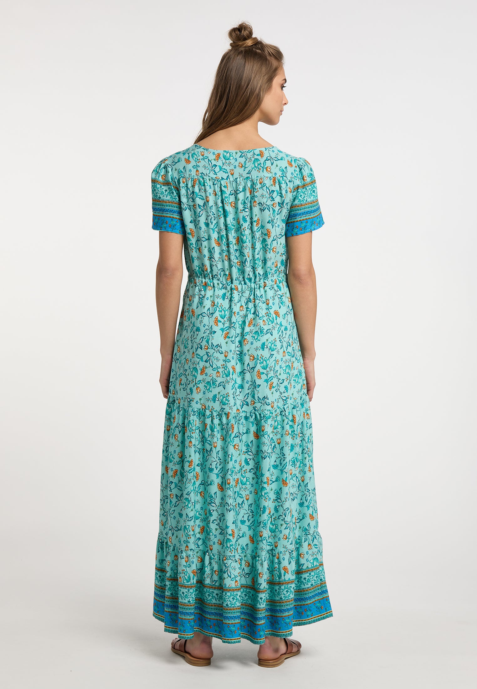 usha FESTIVAL Women's Floral Print Maxi Dress