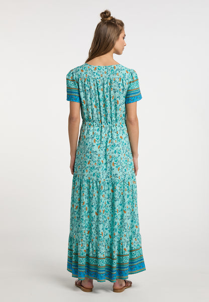 usha FESTIVAL Women's Floral Print Maxi Dress