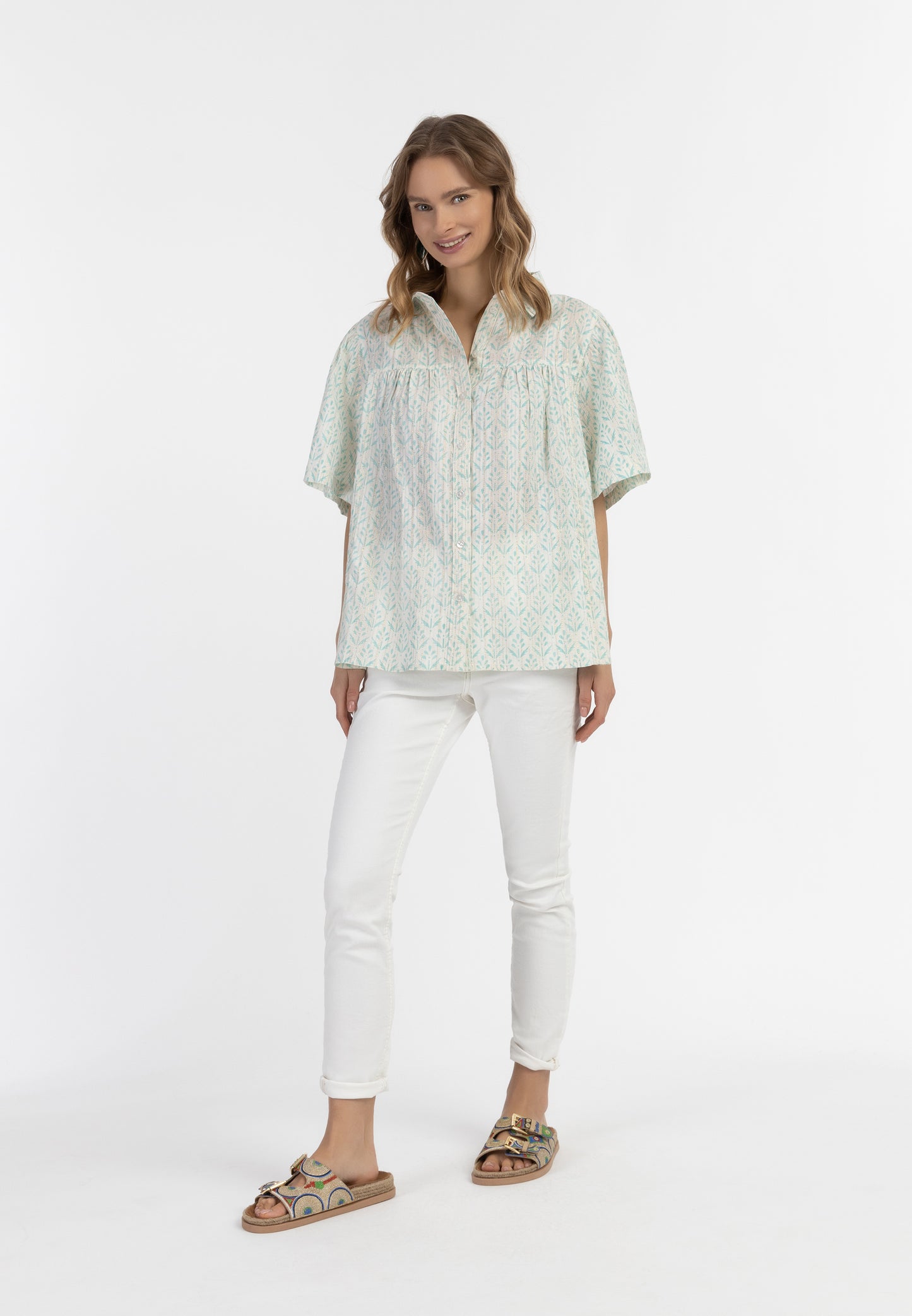 IZIA Women's Short Sleeve Blouse