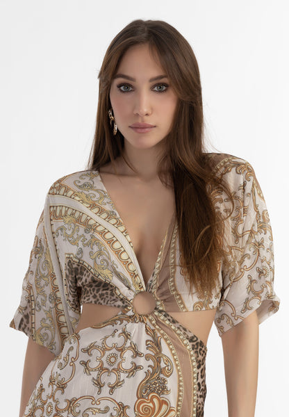 Faina Women's Mini Dress With Cutouts