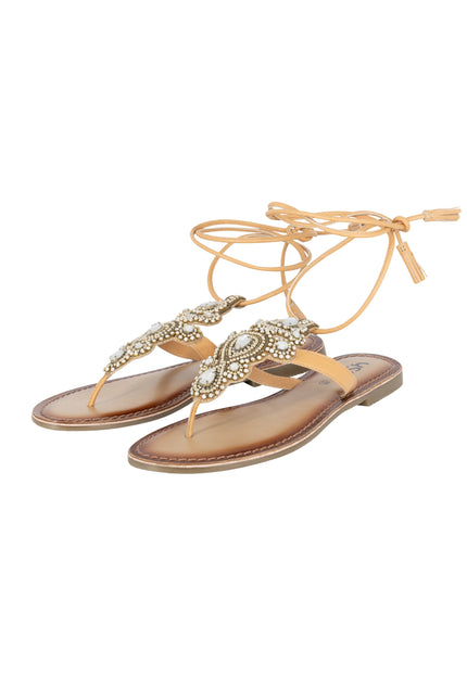 Usha festival Women's Roman Sandal With Stone Trimmings