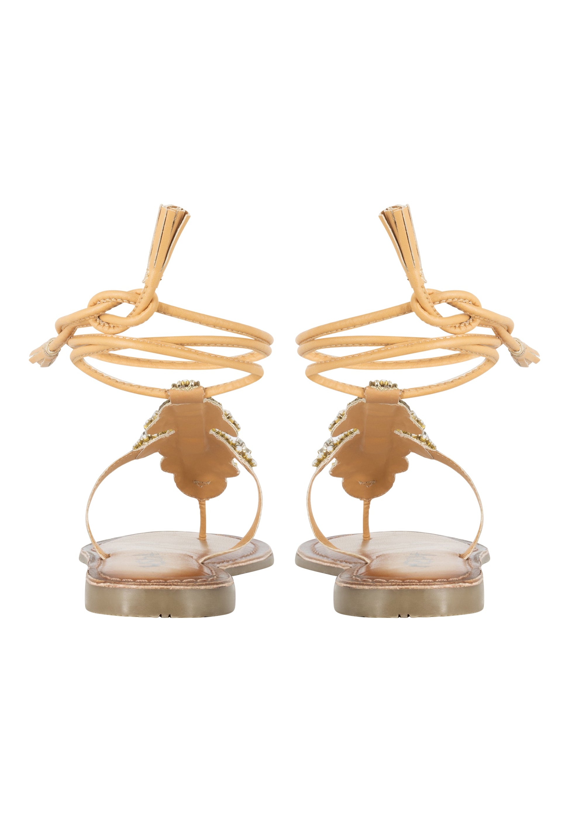 Usha festival Women's Roman Sandal With Stone Trimmings