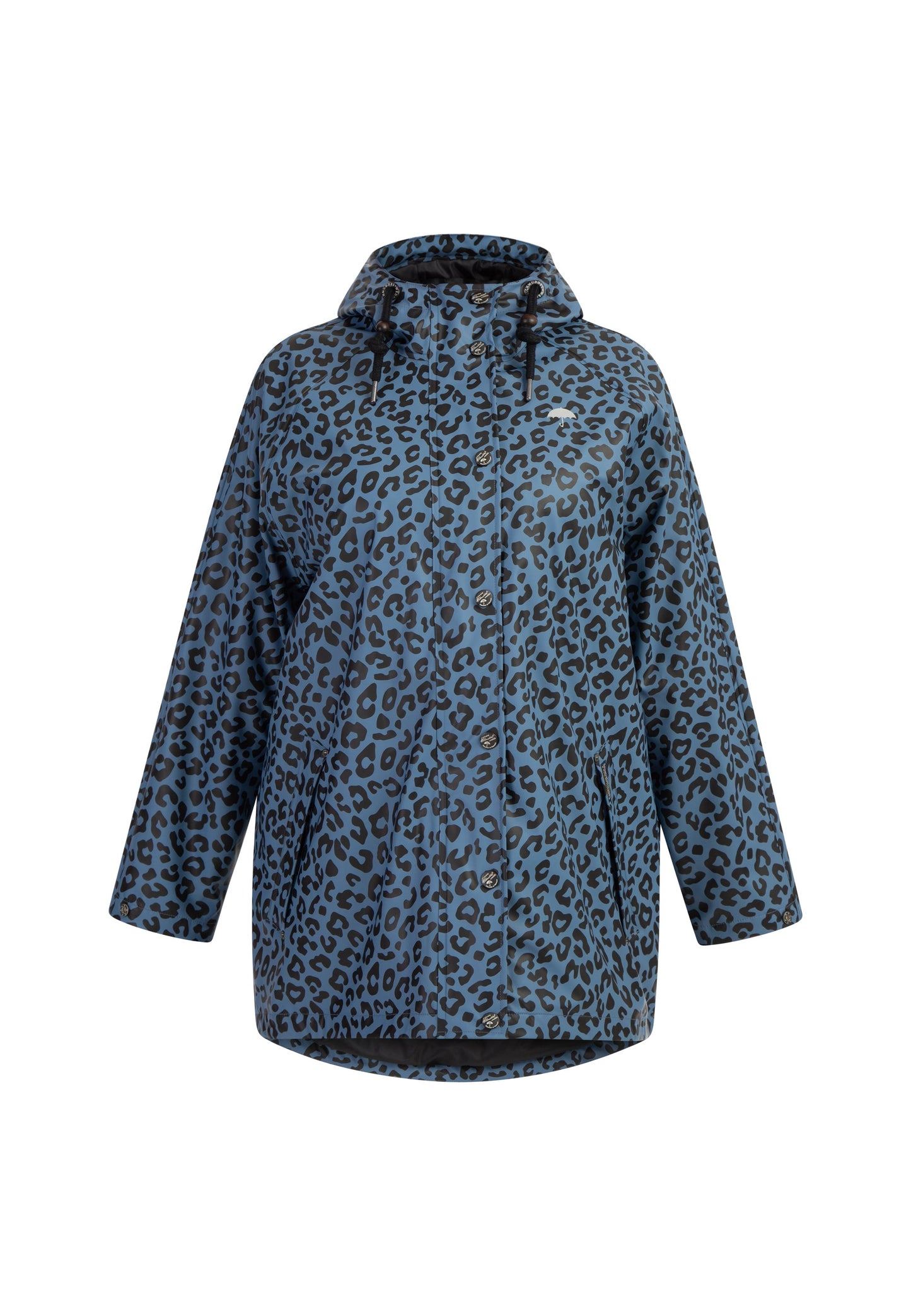 Schmuddelwedda Women's Plus Size Raincoat With Leopard Print