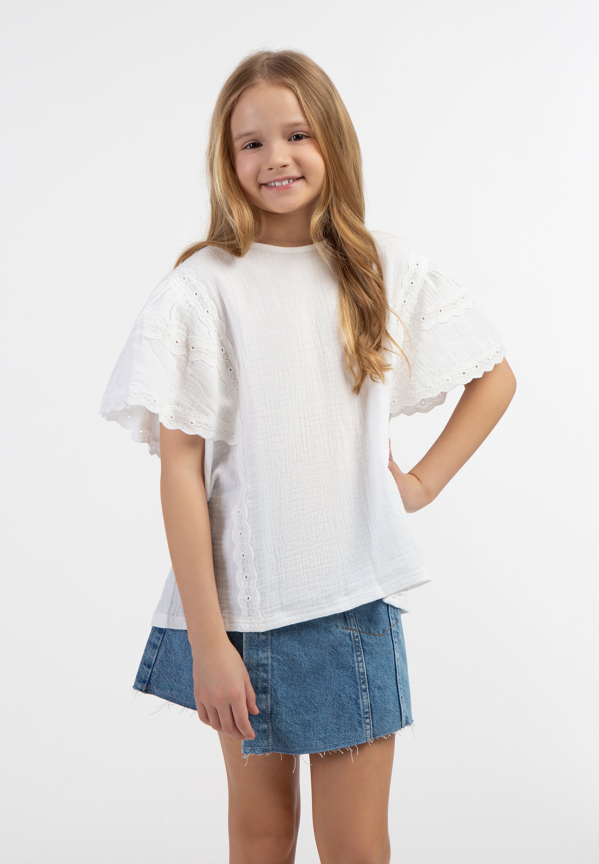 Bluzka DreiMaster z koronką