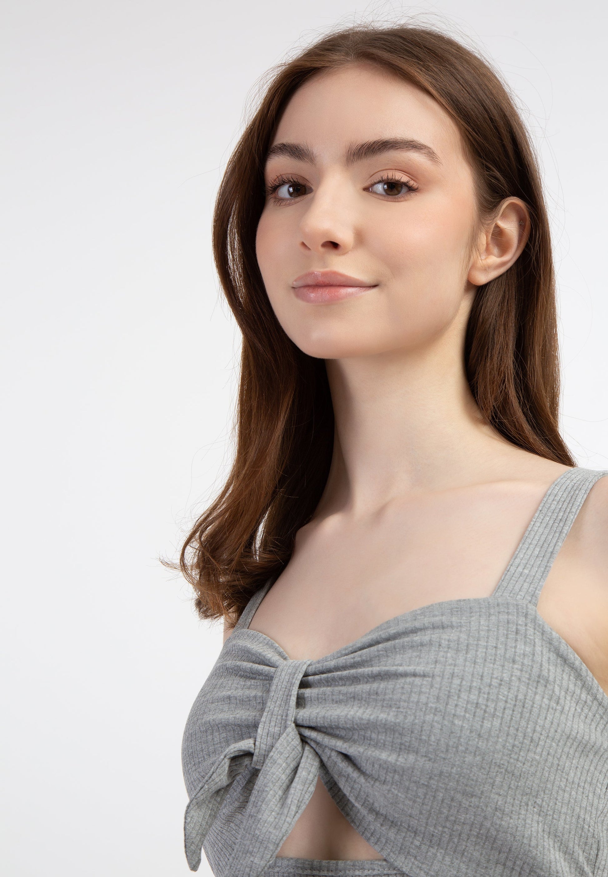 Mymo Women's Rib Knit Strap Top