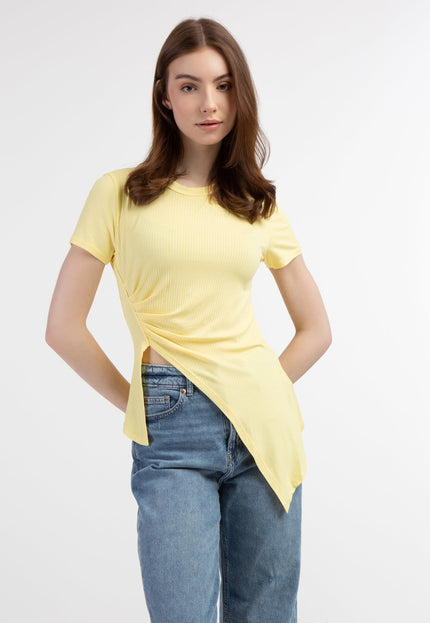 Mymo Women's Jersey Shirt Made Of Ribbed Knit