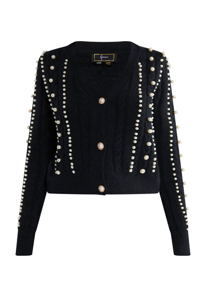 Faina Women's Cardigan With Pearls