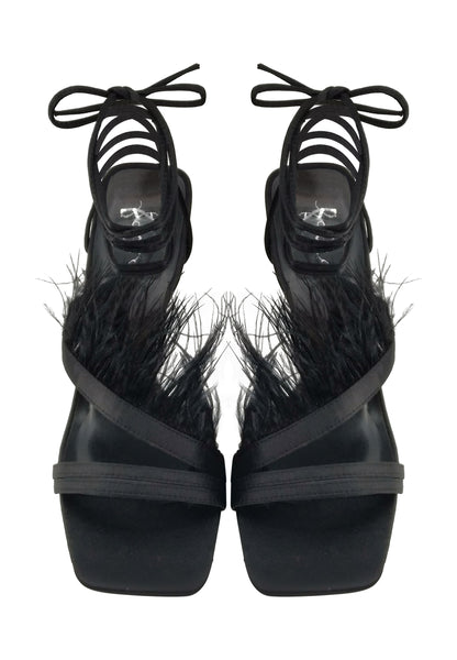 Faina Women's Sandal With Feathers