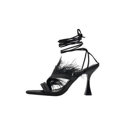 Faina Women's Sandal With Feathers