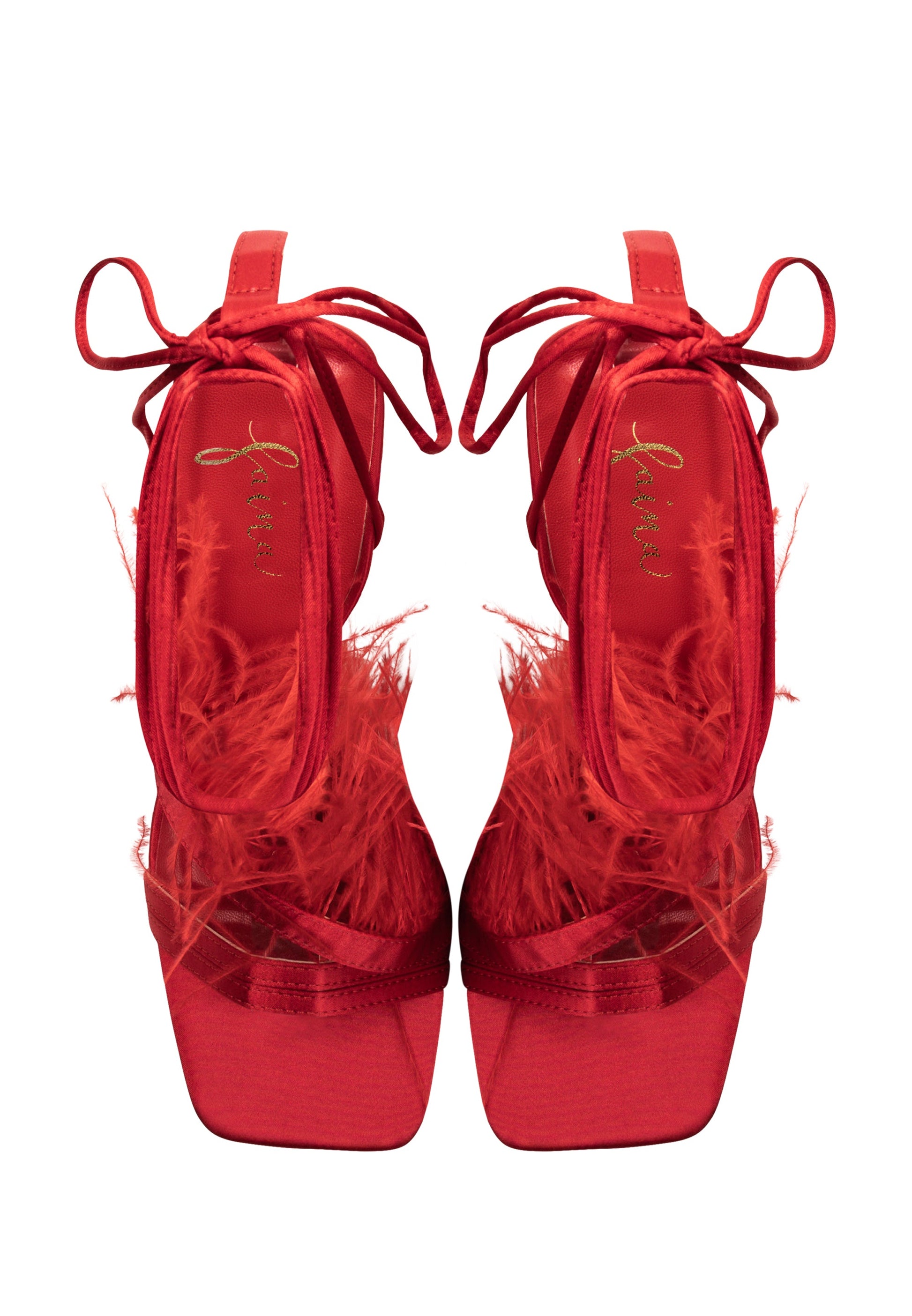 Faina Women's Sandal With Feathers