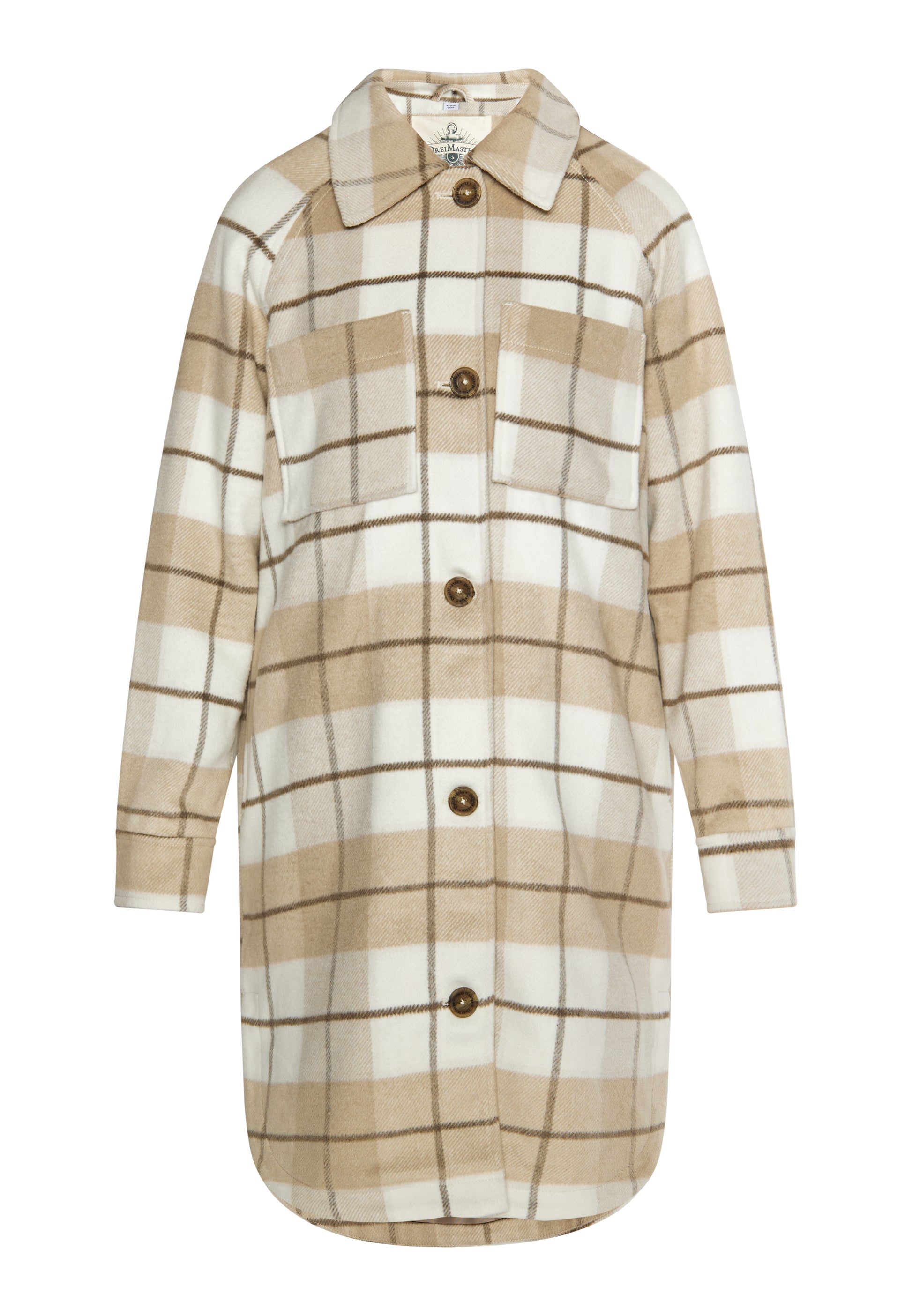 DreiMaster Vintage Women's Shirt Jacket With A Checked Pattern