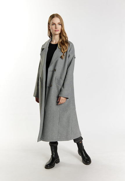 Dreimaster vintage Women's Transitional Coat Made Of Wool Blend