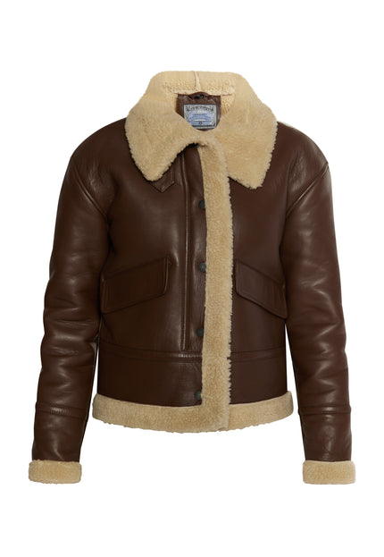 DreiMaster Vintage Women's Shearling Leather Jacket