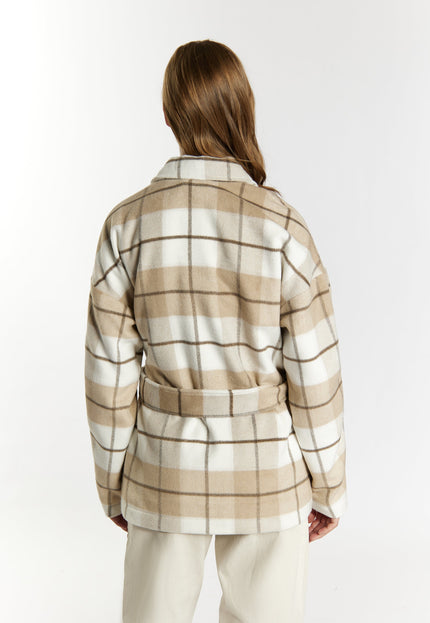 Dreimaster vintage Women's Transitional Jacket With A Checked Pattern