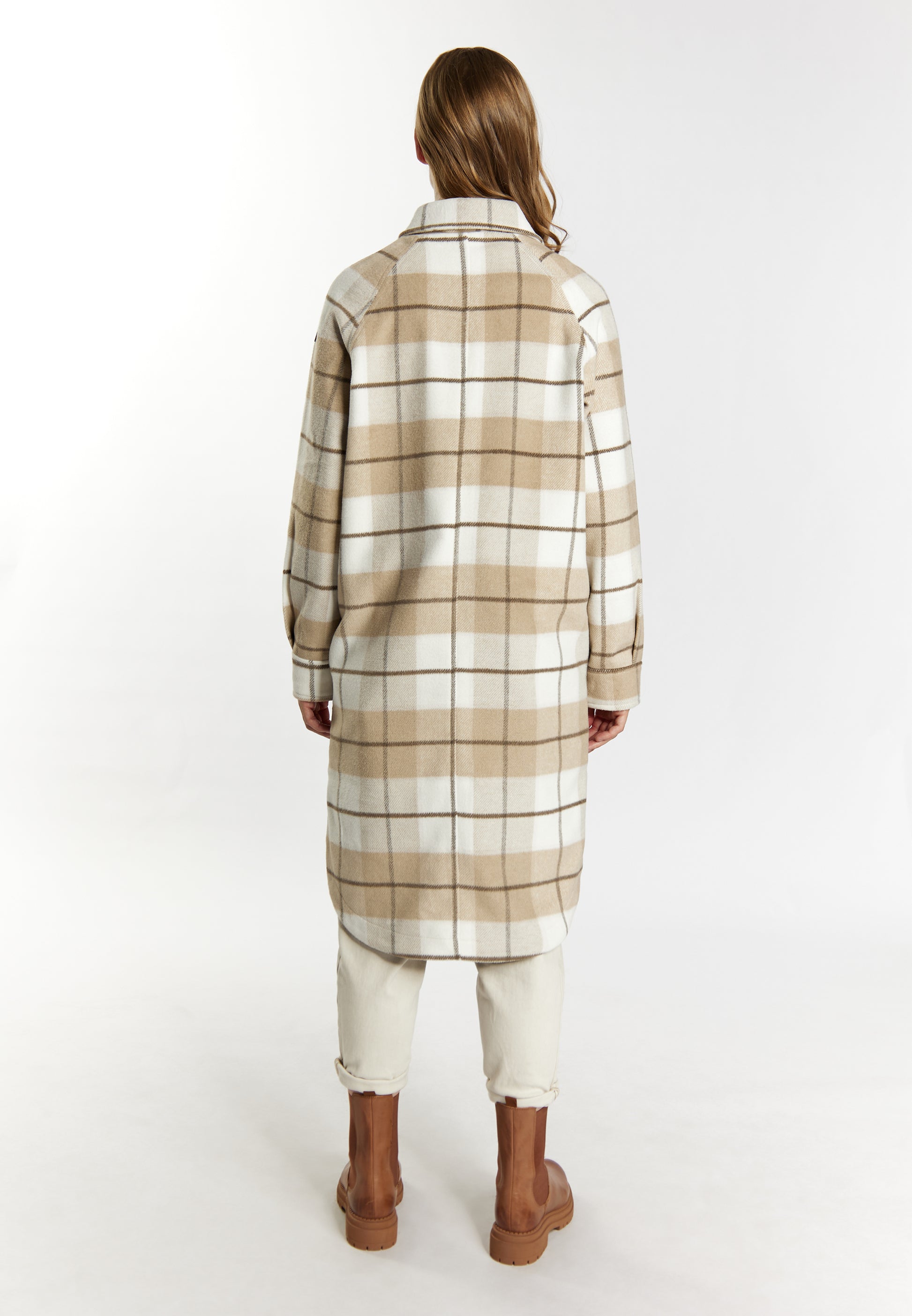 DreiMaster Vintage Women's Shirt Jacket With A Checked Pattern