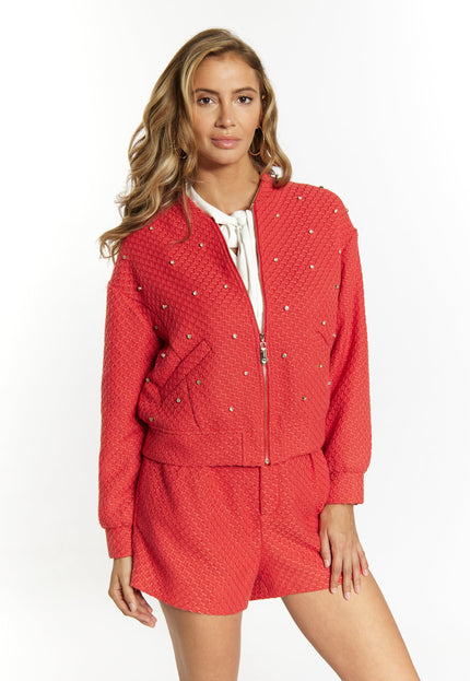 Faina Women's Boucé Jacket With Rhinestones