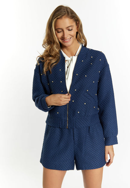 Faina Women's Boucé Jacket With Rhinestones