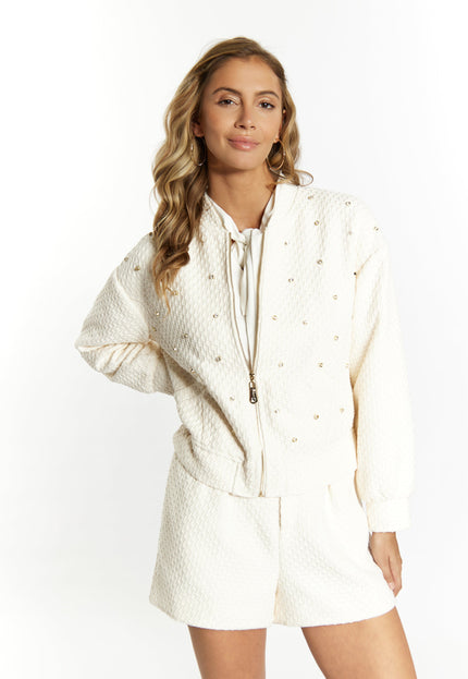 Faina Women's Boucé Jacket With Rhinestones