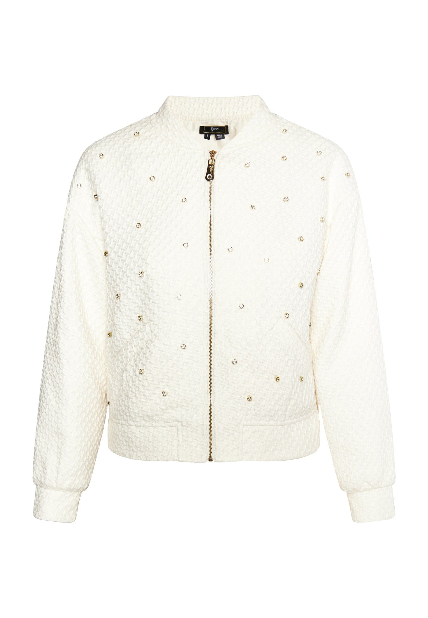 Faina Women's Boucé Jacket With Rhinestones