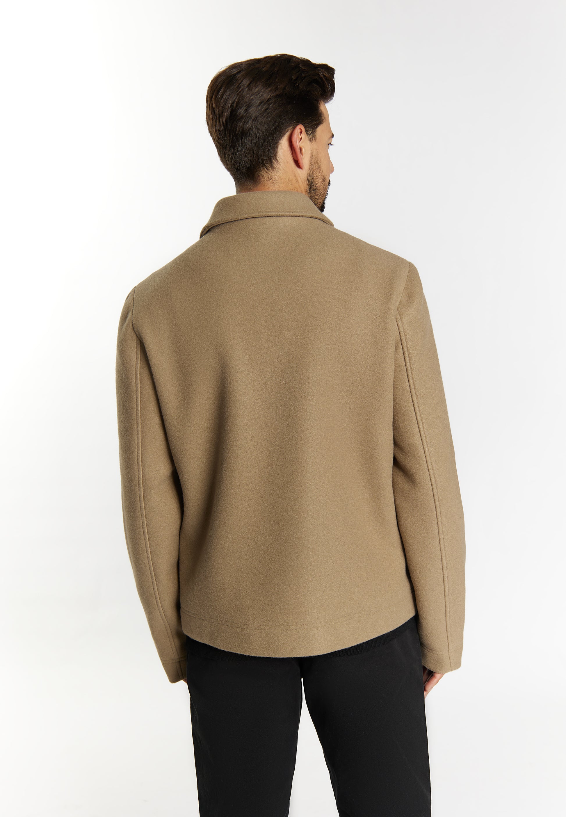 DreiMaster Klassik Herren Übergangsjacke in Wolloptik