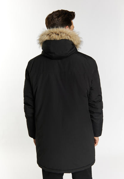 DreiMaster Klassik Men's Winter Jacket With Faux Fur