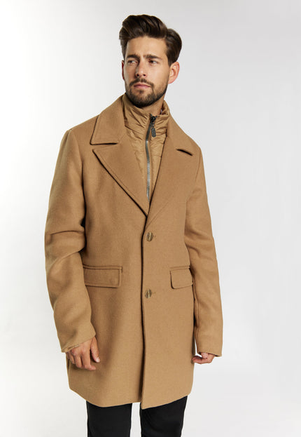 Dreimaster klassik Men's Transitional Coat Made Of Wool Blend