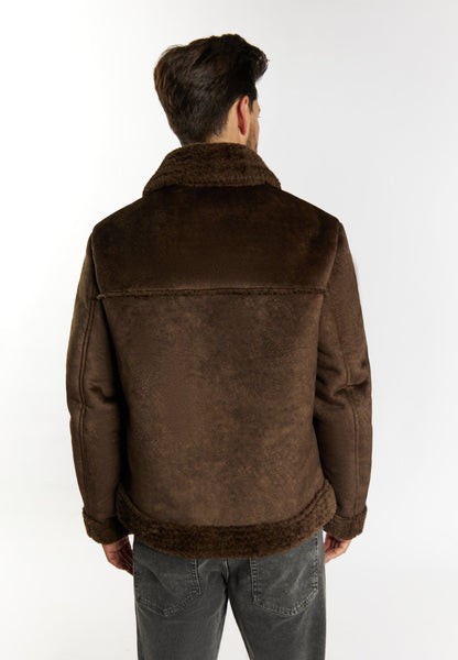 Dreimaster vintage Men's Transition Jacket Made Of Imitation Fur