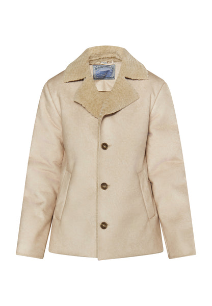 DreiMaster Vintage Men's Transition Jacket Made Of Imitation Fur