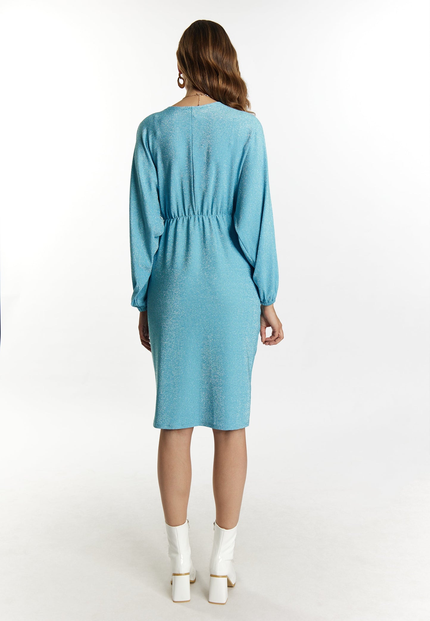 Faina Women's Evening Dress With Shiny Yarn