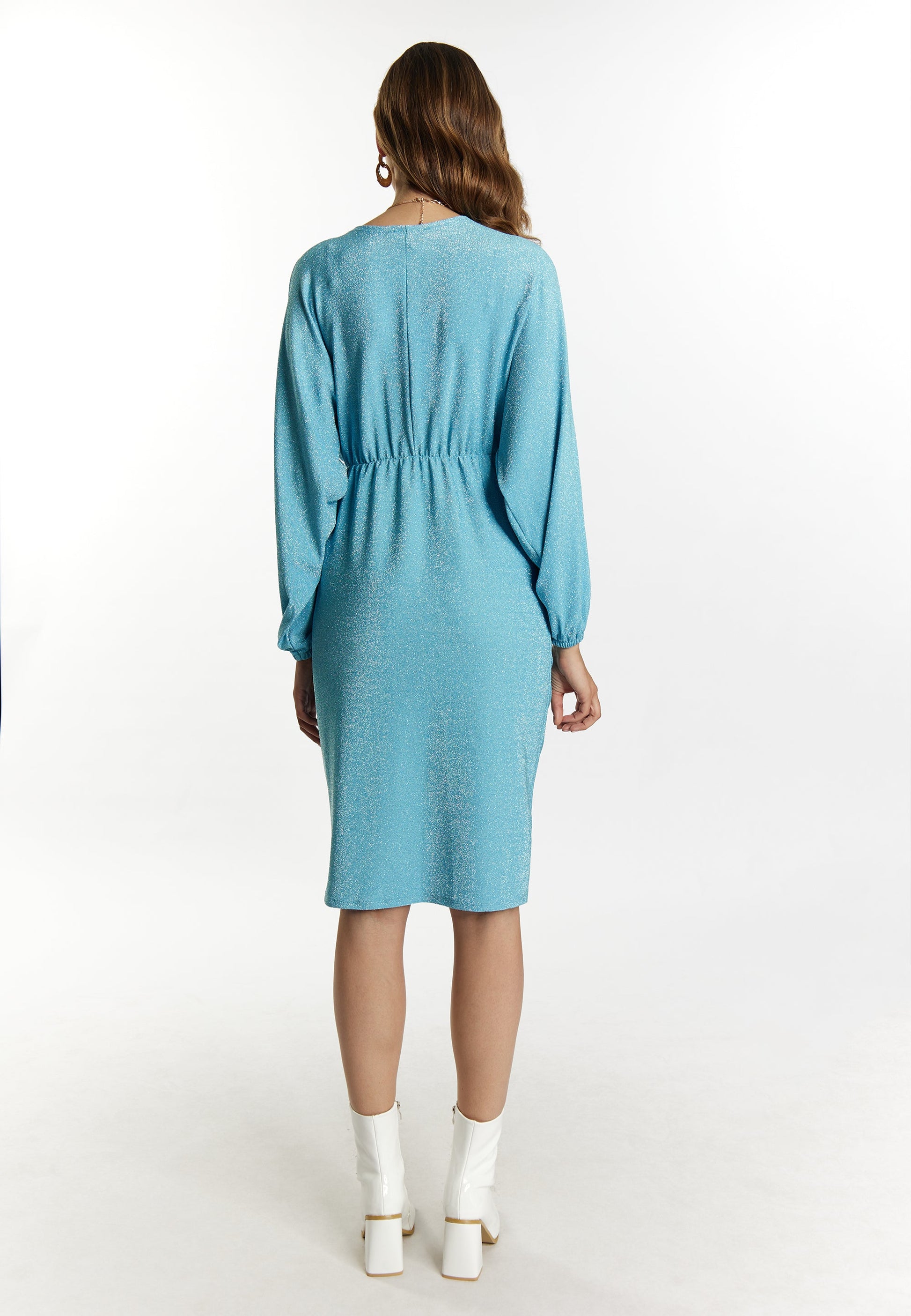 Faina Women's Evening Dress With Shiny Yarn