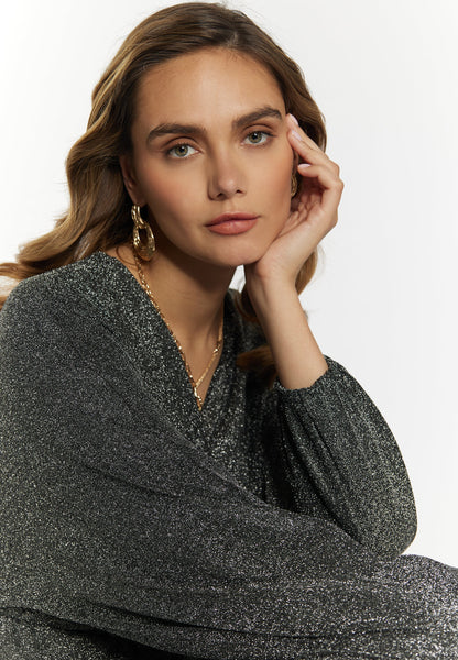 Faina Women's Evening Dress With Shiny Yarn