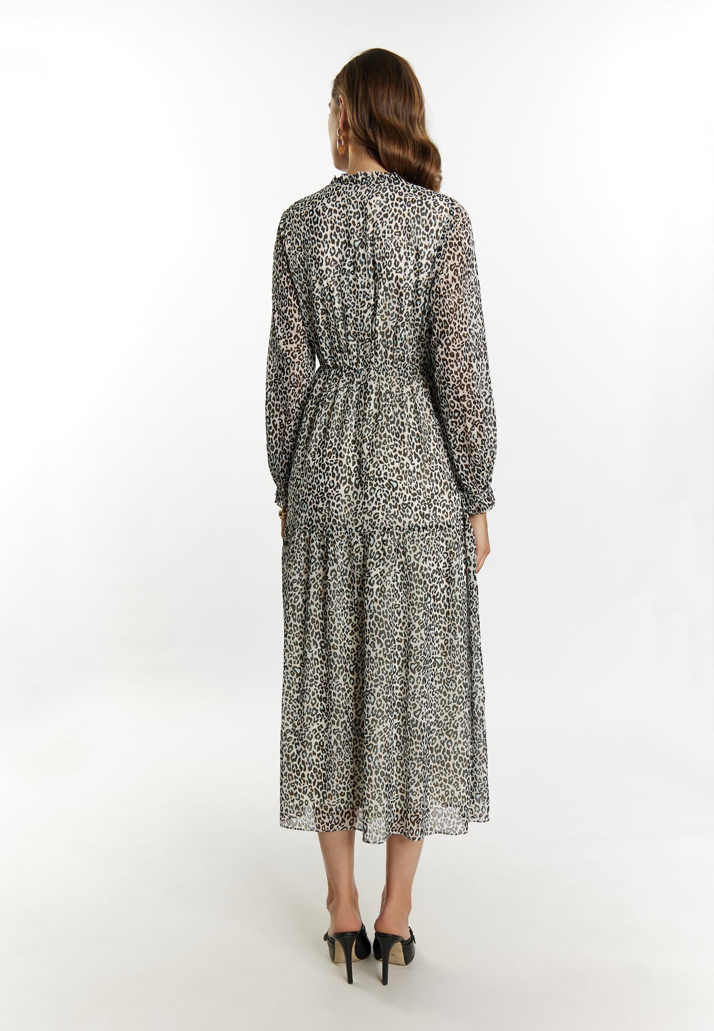 faina Women's Maxi Dress With Leopard Print