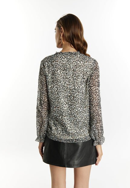 Faina Women's Leo Print Blouse