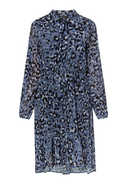 Faina Women's Dress With Leopard Print