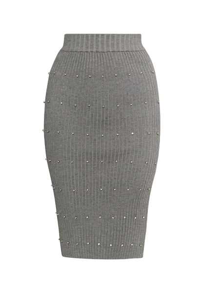 Faina Women's Knitted Skirt With Rhinestones