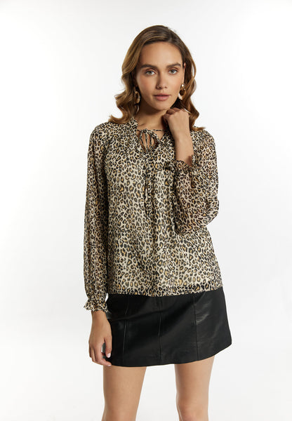 Faina Women's Leo Print Blouse