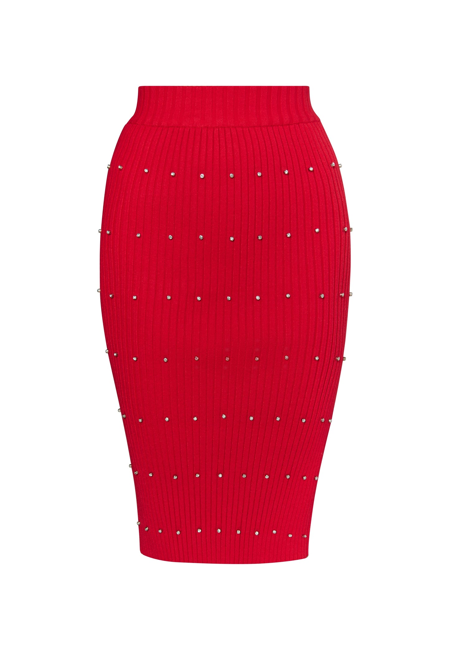 Faina Women's Knitted Skirt With Rhinestones