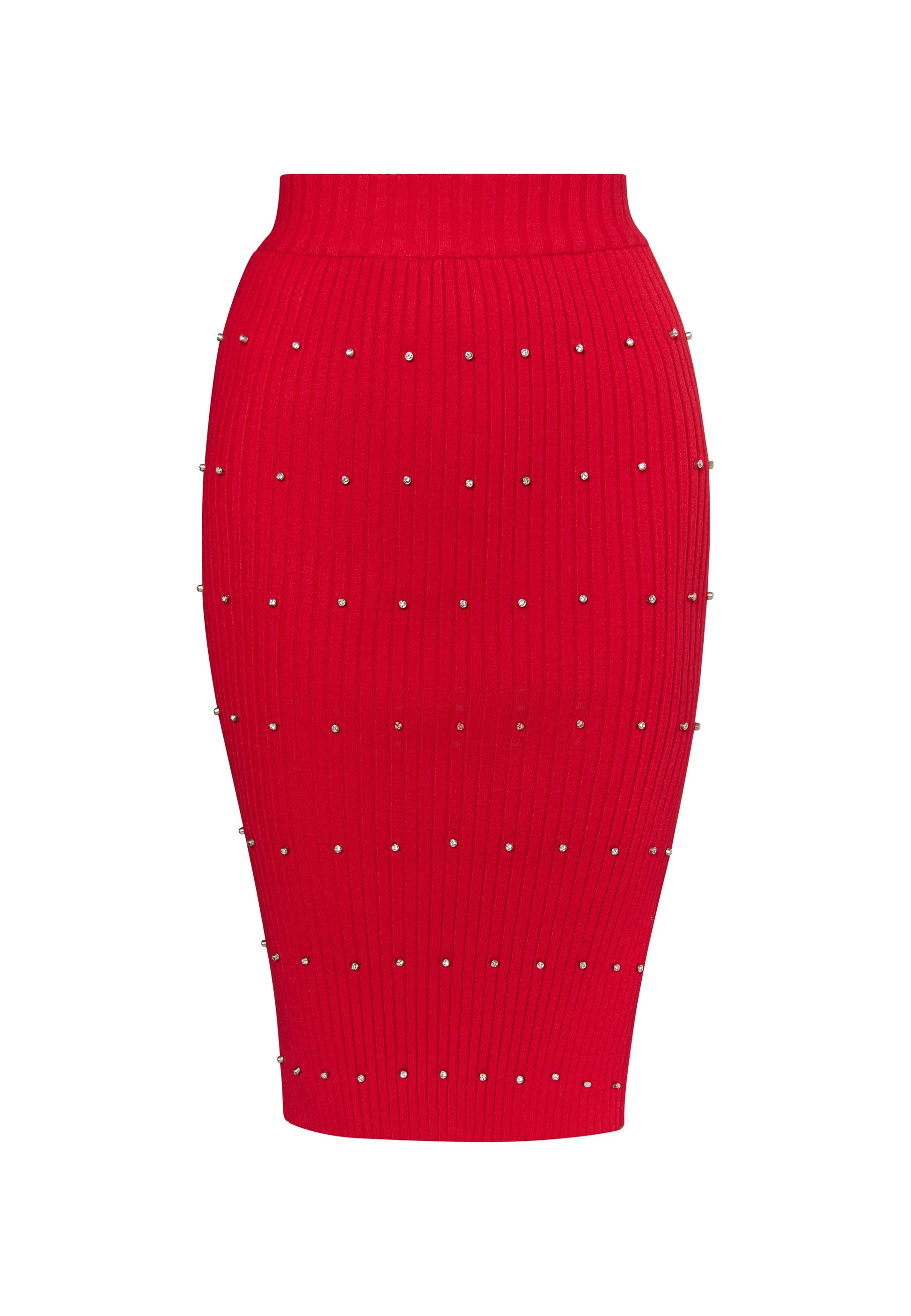 Faina Women's Knitted Skirt With Rhinestones