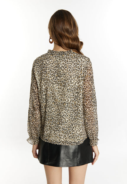 Faina Women's Leo Print Blouse