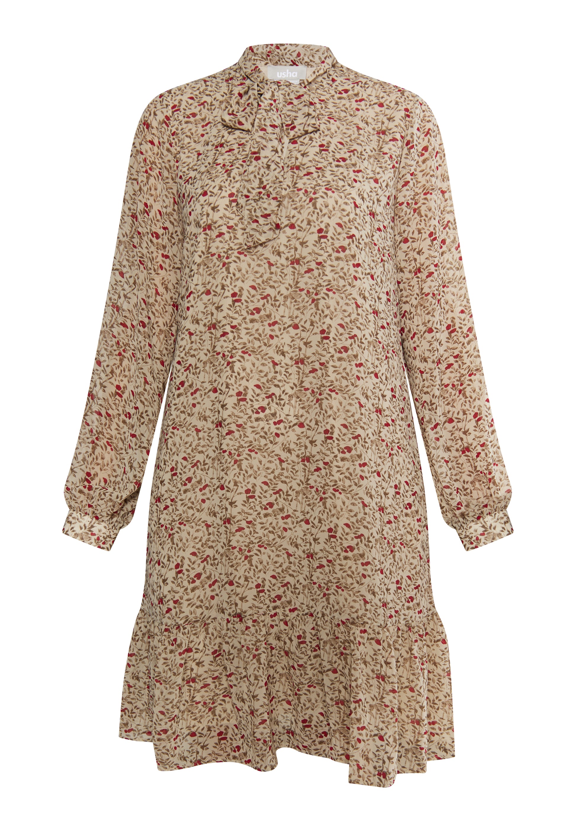 usha Women's Midi Dress With Floral Print