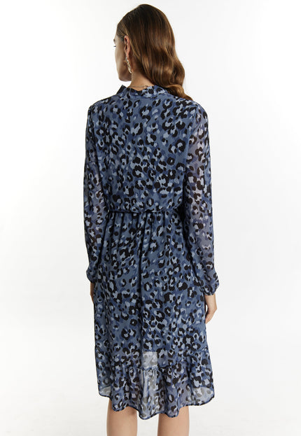 Faina Women's Dress With Leopard Print