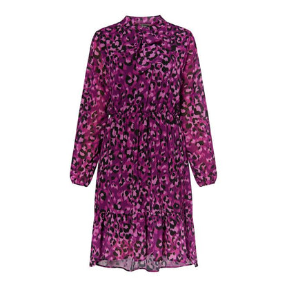 Faina Women's Dress With Leopard Print
