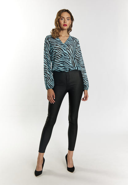 faina Women's Blouse With Zebra Print